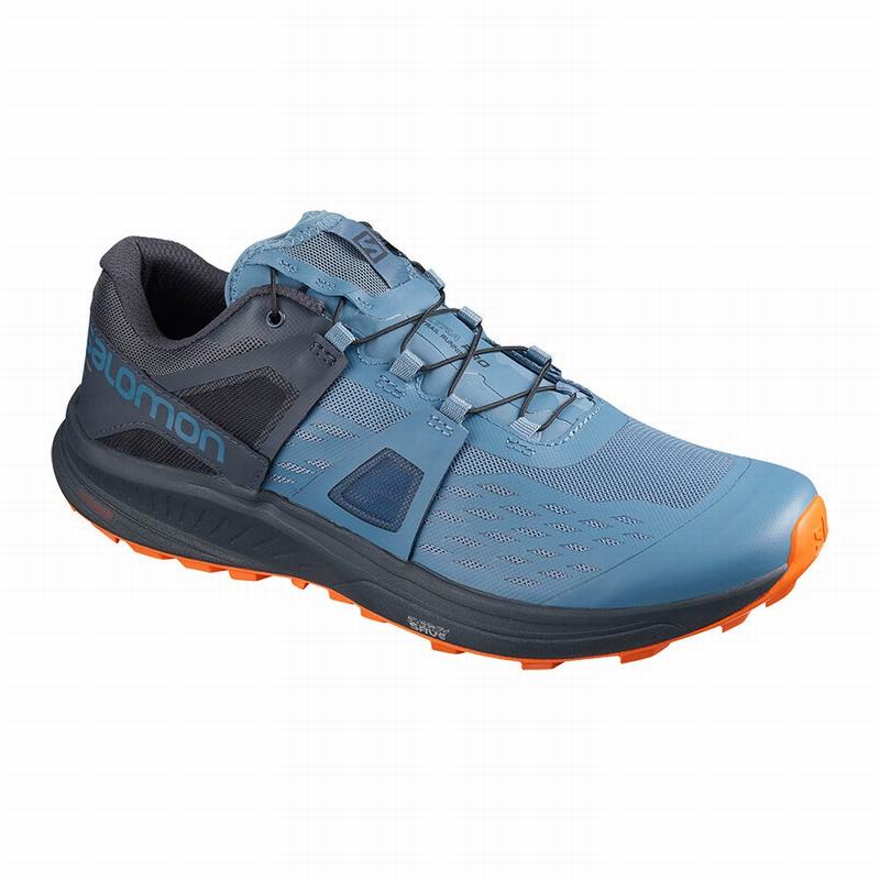 SALOMON ULTRA /PRO Philippines - Men's Trail Running Shoes - Blue/Red Orange | 625703-SXV